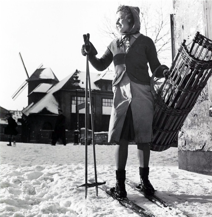 La porteuse de pain à ski