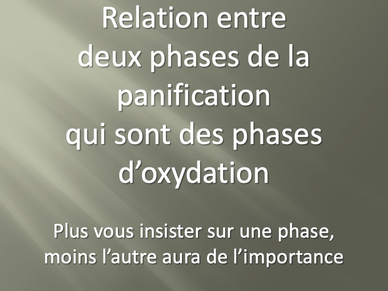 Relation entre pétrissage et fermentation