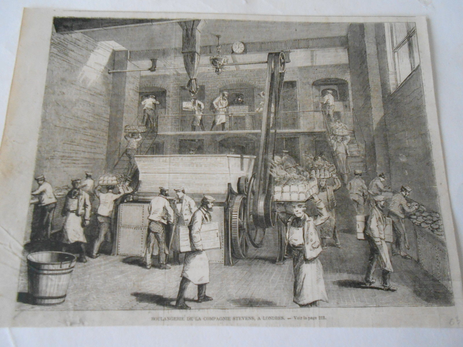 F:archives pour articlesBoulangerie industrielle 19 emeBoulangerie de la Compagnie Stevens à Londres London Antique Old Print 1863.JPG