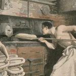 Ouvriers boulangers au travail, couverture du supplément illustré du Petit Journal, 28 avril 1907 gallica.bnf.fr:Bibliothèque nationale de France